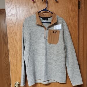 Under Armour Gray and Tan Pullover sweater mens Xl number 13
